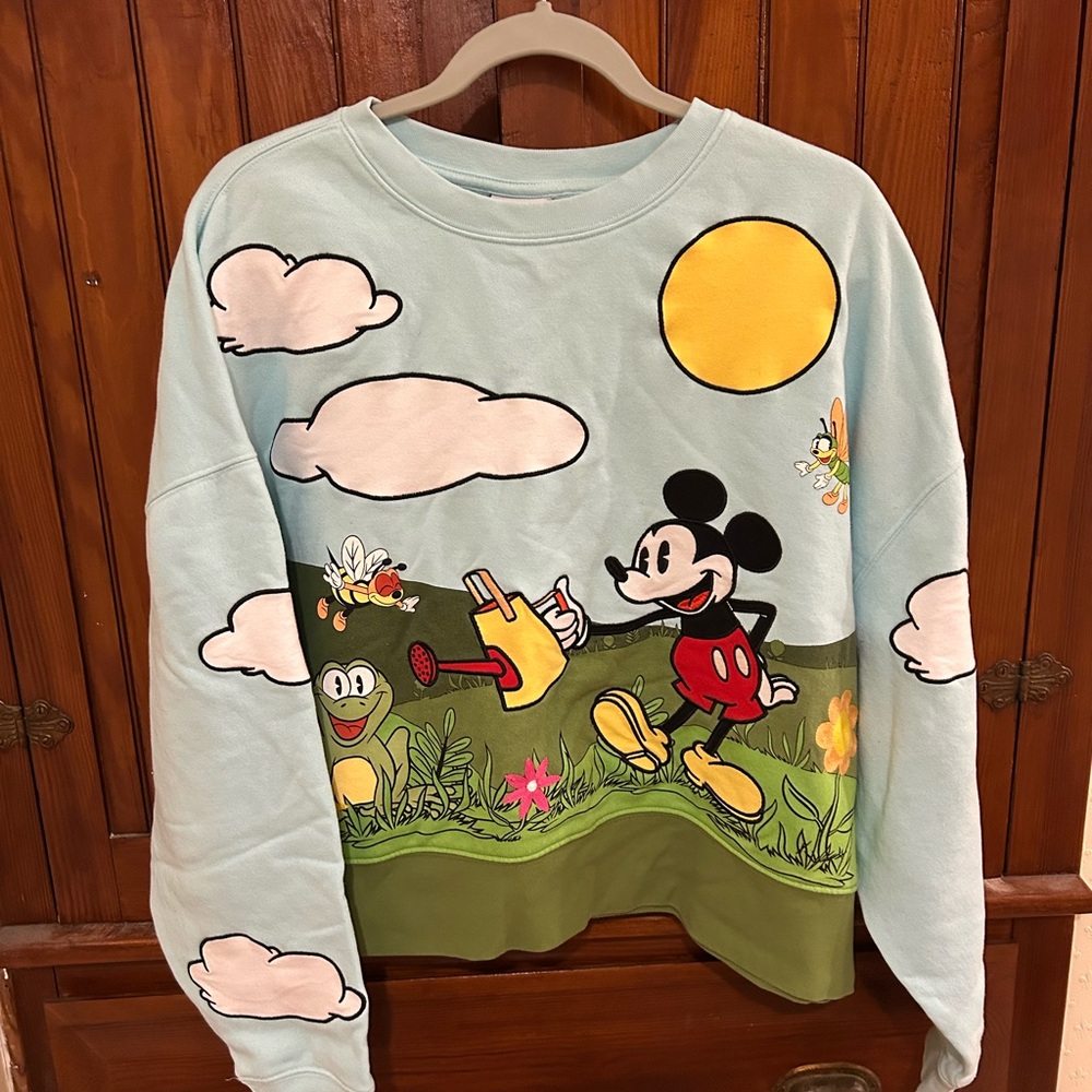 Disney Mickey Mouse Sweatshirt - Light Blue and Green